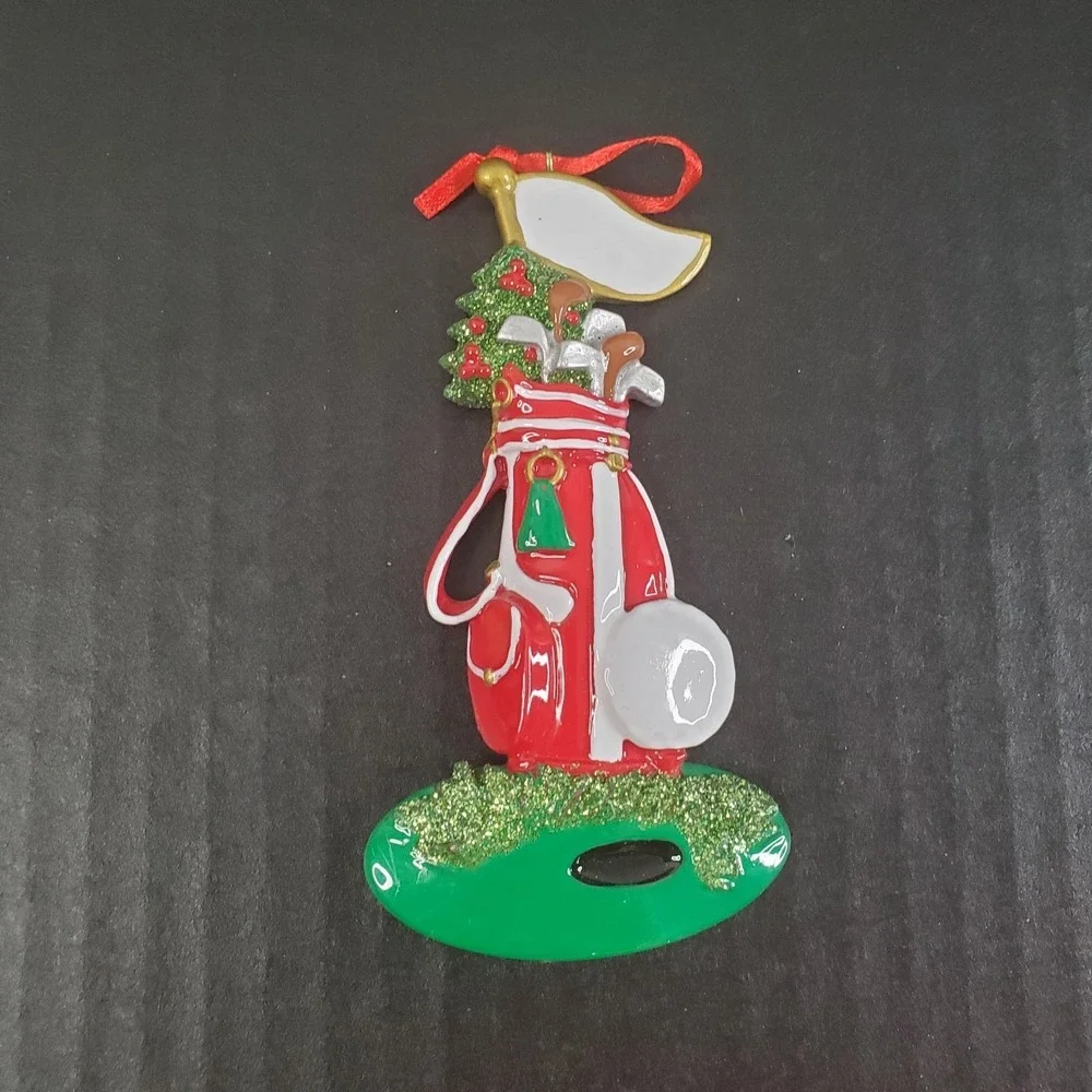 Holiday Golf Bag BLANK Personalizable Christmas Ornament To Personalize Gift
